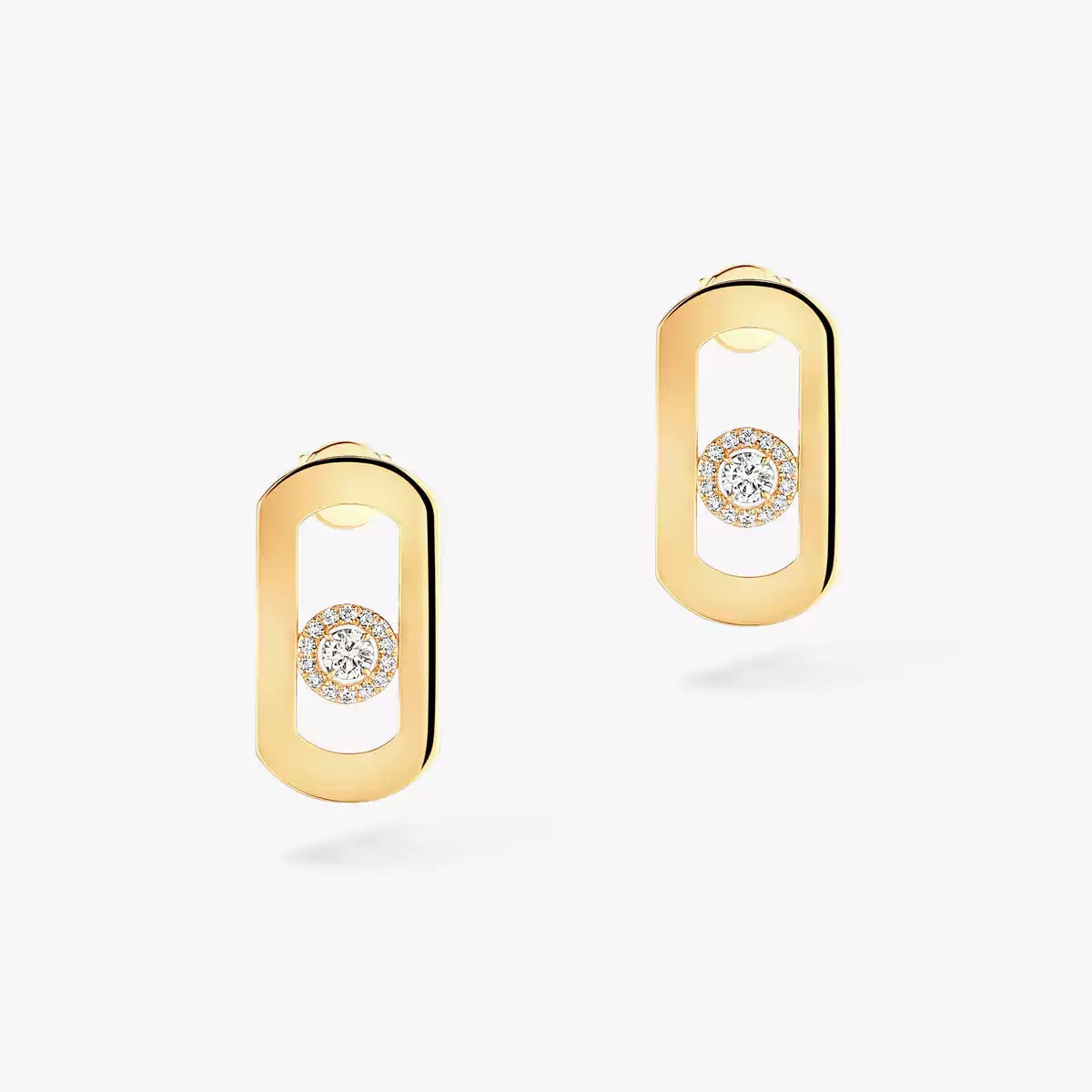[Plus&Max]So Move Diamond Earrings in Yellow Gold