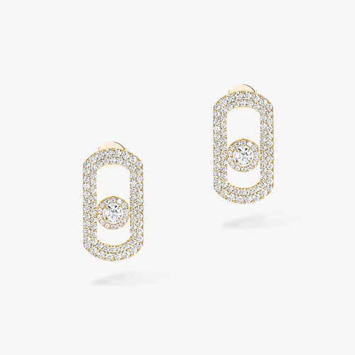 [Plus&Max]So Move Pave_-Set Diamond Earrings in Silver