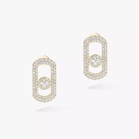 [Plus&Max]So Move Pave_-Set Diamond Earrings in Silver