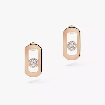 [Plus&Max]So Move Diamond Earrings in Yellow Gold