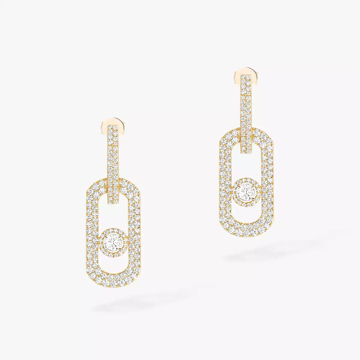 [Plus&Max]So Move XL Pave_-Set Diamond Pendant Earrings