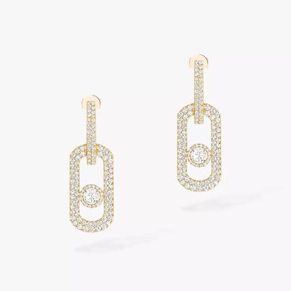 [Plus&Max]So Move XL Pave_-Set Diamond Pendant Earrings