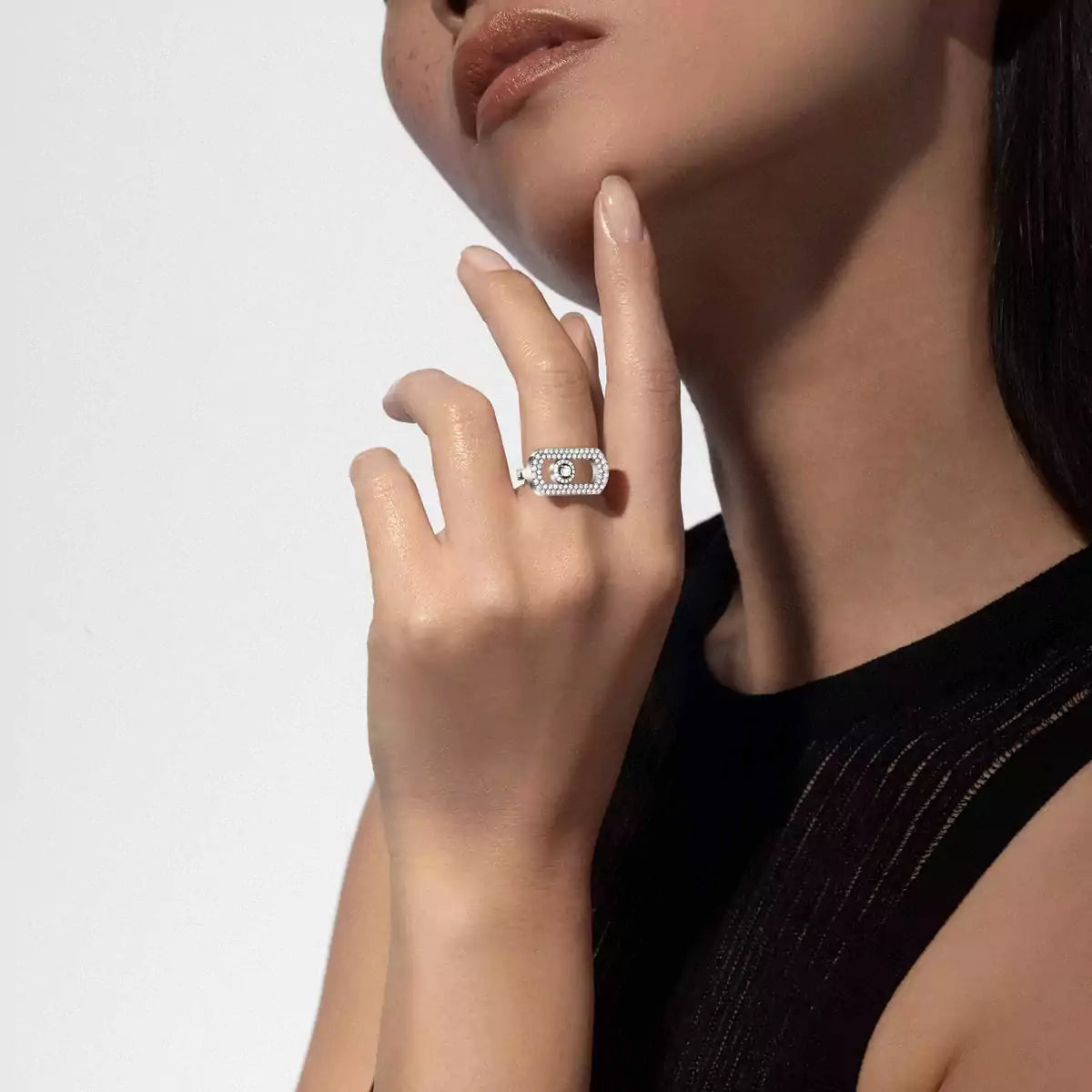 [Plus&Max]So Move Pave Set Diamond Ring