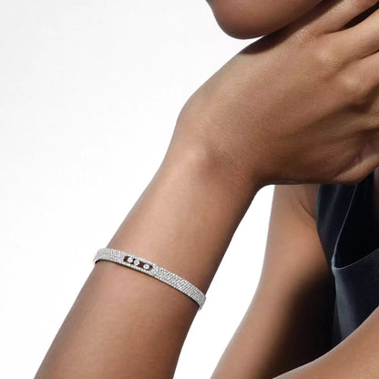 [Plus&Max]Move Noa Full Pavé Diamond Bangle Bracelet