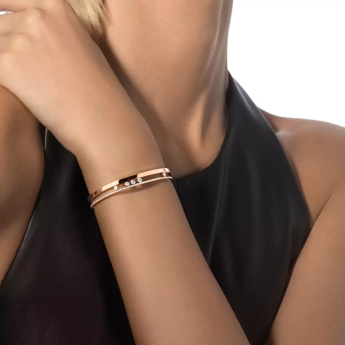 [Plus&Max]Move Romane Diamond Bangle Bracelet