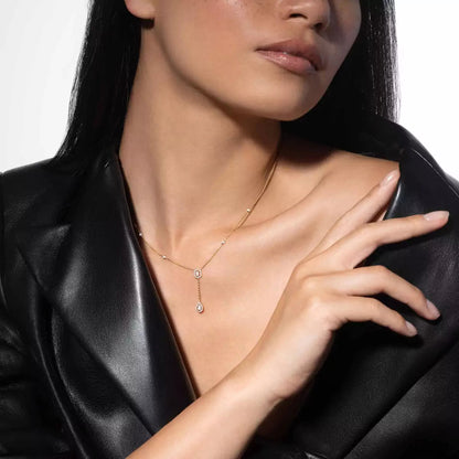 [Plus&Max]Gold Diamond Tie Necklace