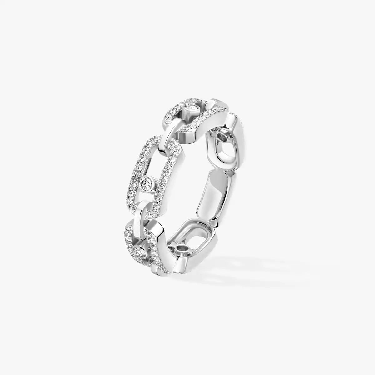 [Plus&Max]Move Link Pave_-Set Diamond Ring in Gold