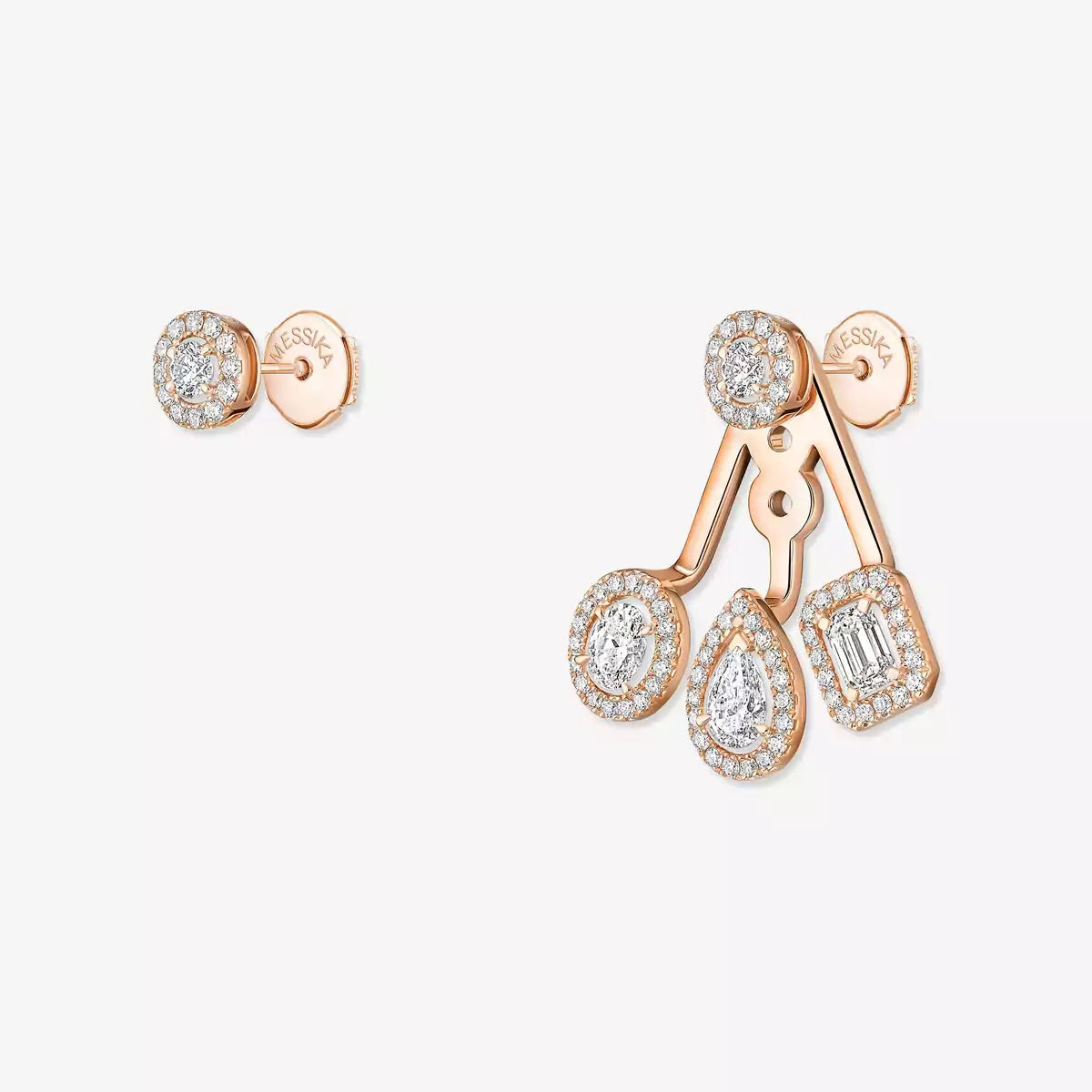 [Plus&Max] My Twin Trio  Diamond Earrings