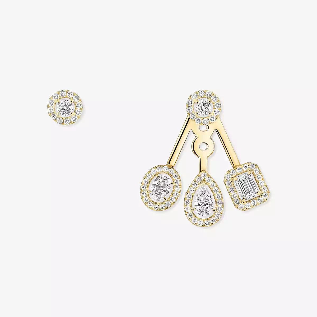 [Plus&Max] My Twin Trio  Diamond Earrings