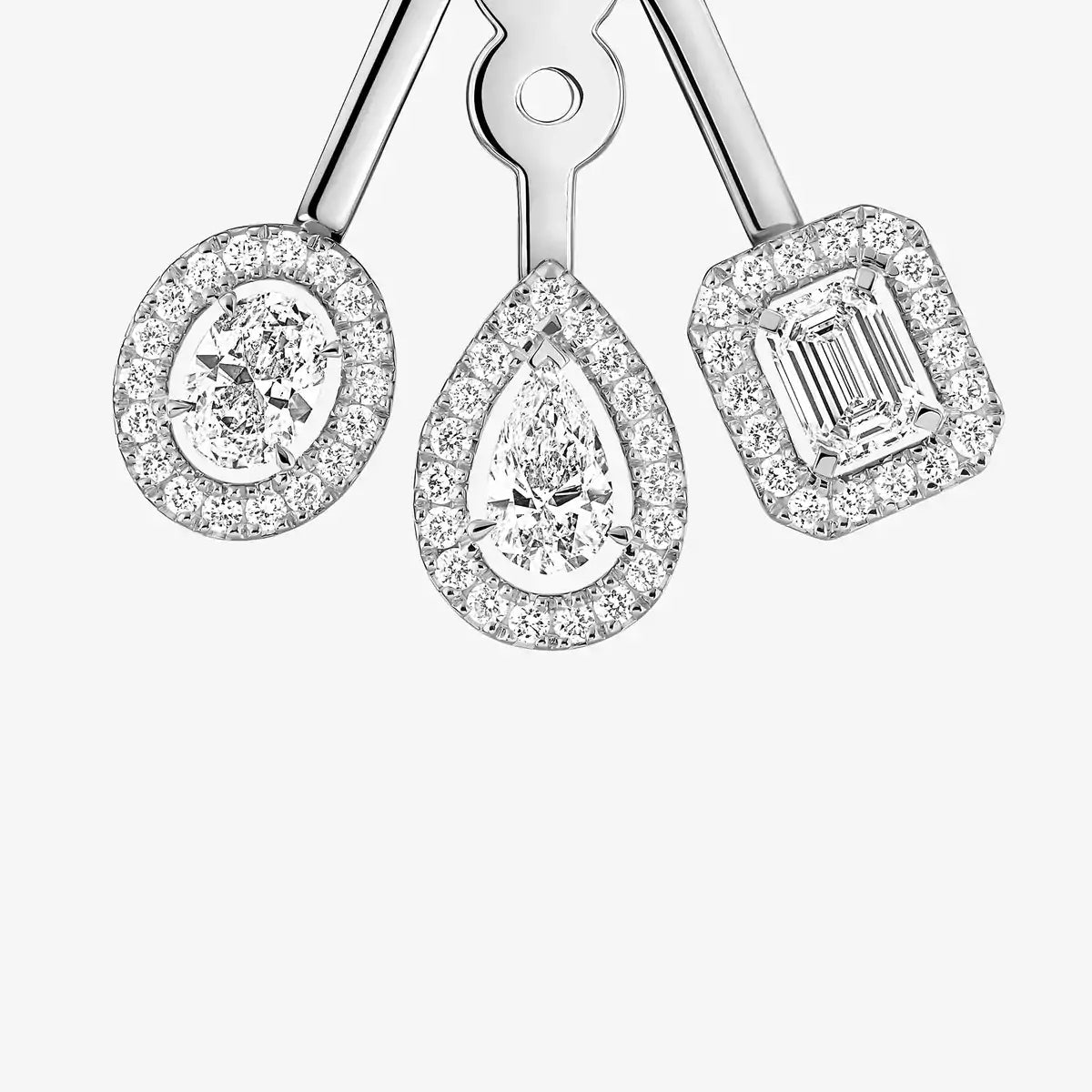[Plus&Max] My Twin Trio  Diamond Earrings