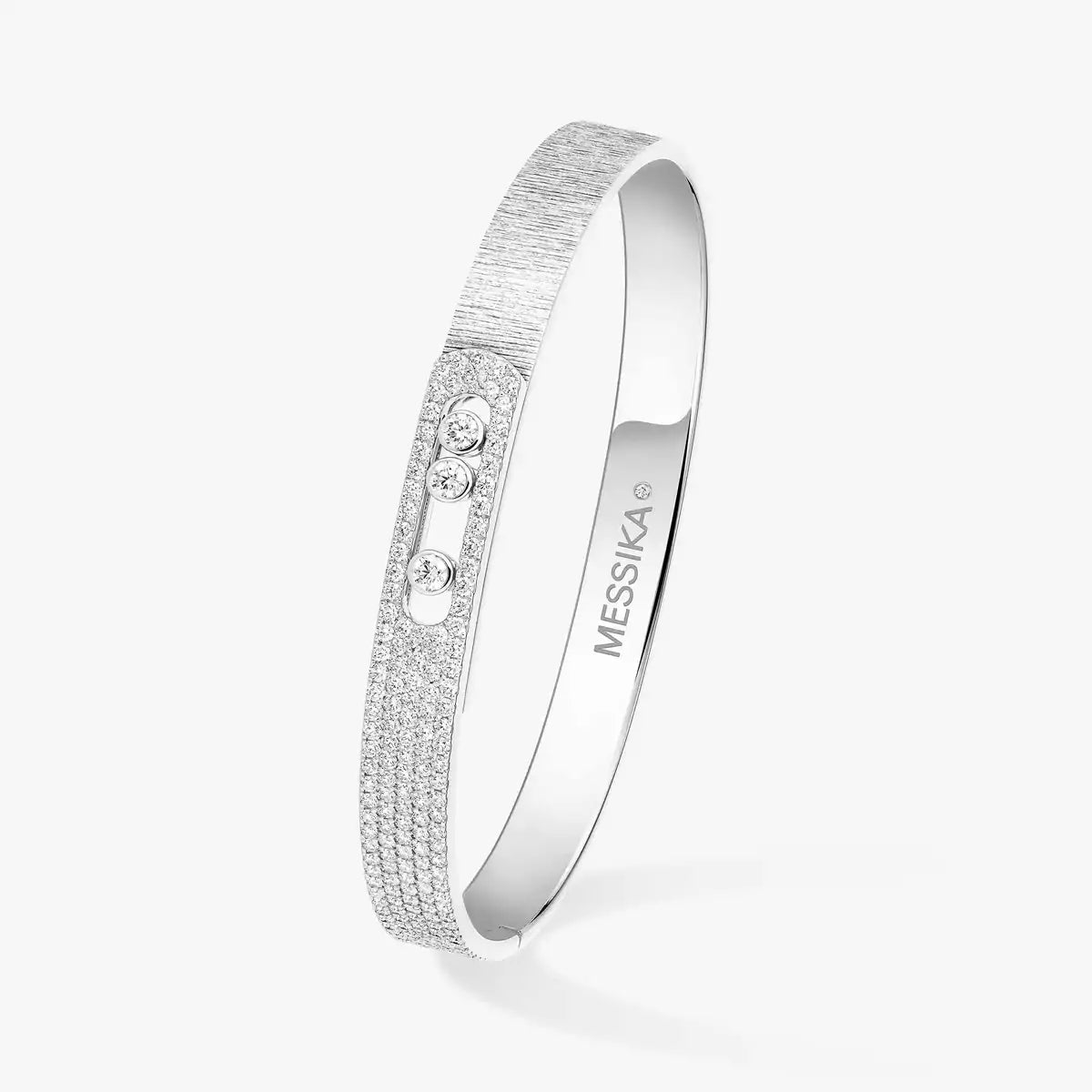 [Plus&Max]Move Noa Ciselé half pavé bangle