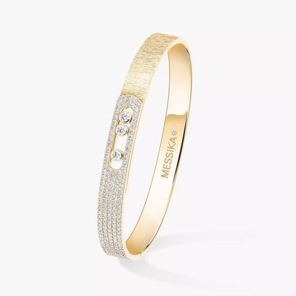 [Plus&Max]Move Noa Ciselé half pavé bangle