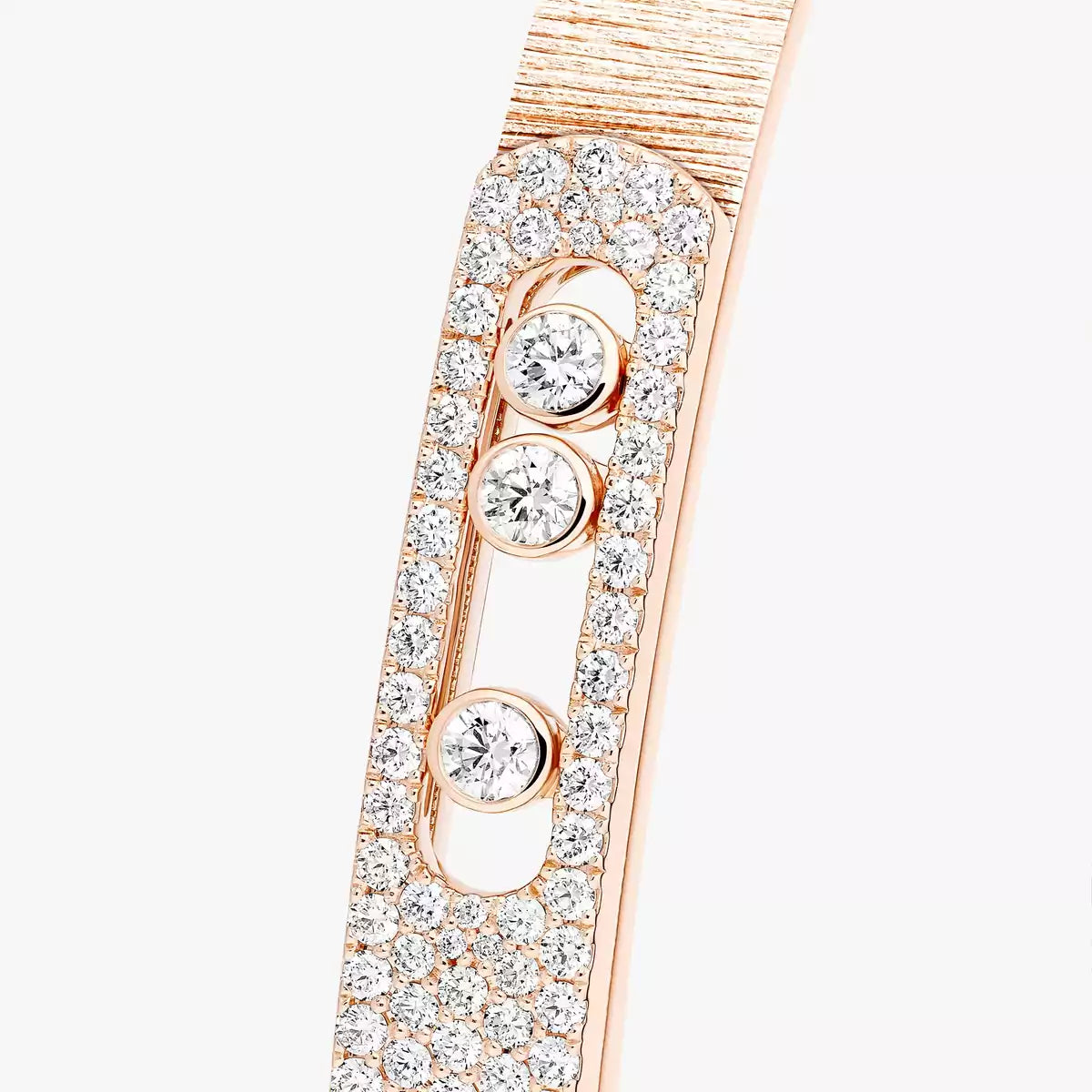 [Plus&Max]Move Noa Ciselé half pavé bangle