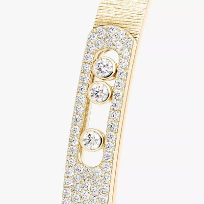 [Plus&Max]Move Noa Ciselé half pavé bangle