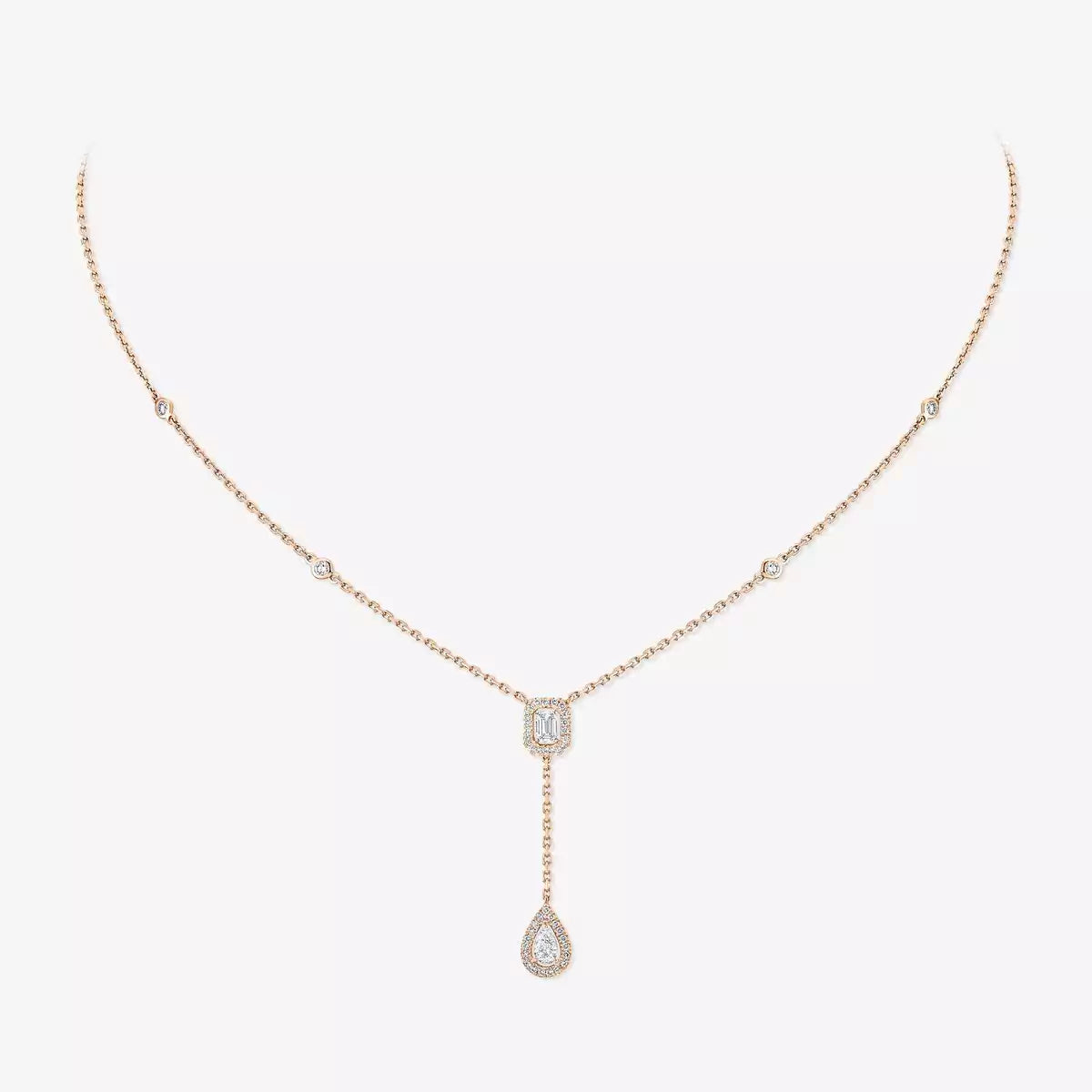 [Plus&Max]Gold Diamond Tie Necklace