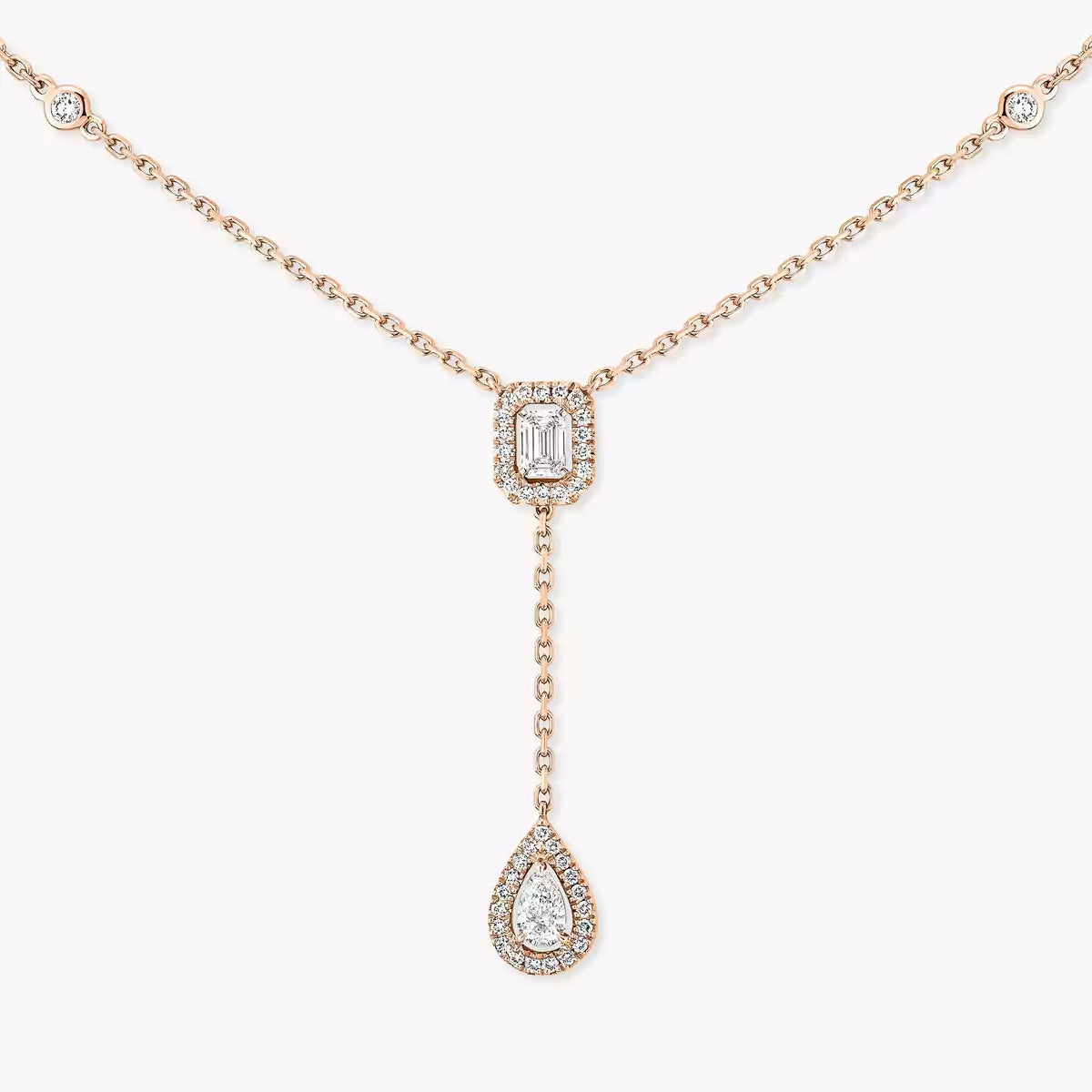 [Plus&Max]Gold Diamond Tie Necklace