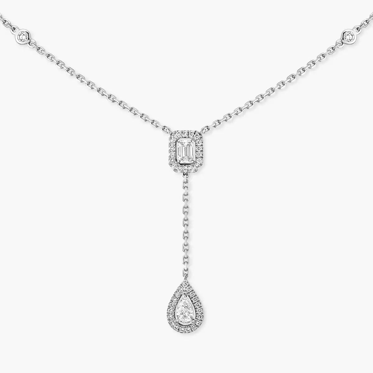 [Plus&Max]Gold Diamond Tie Necklace