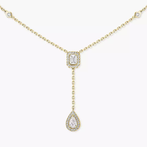 [Plus&Max]Gold Diamond Tie Necklace