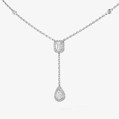 [Plus&Max]Gold Diamond Tie Necklace