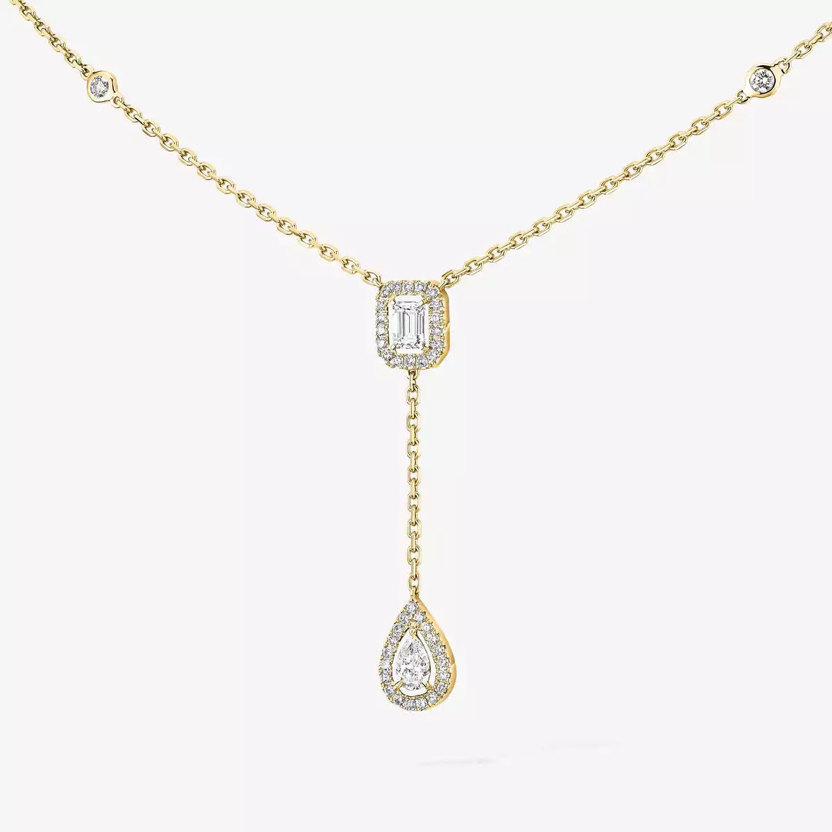 [Plus&Max]Gold Diamond Tie Necklace