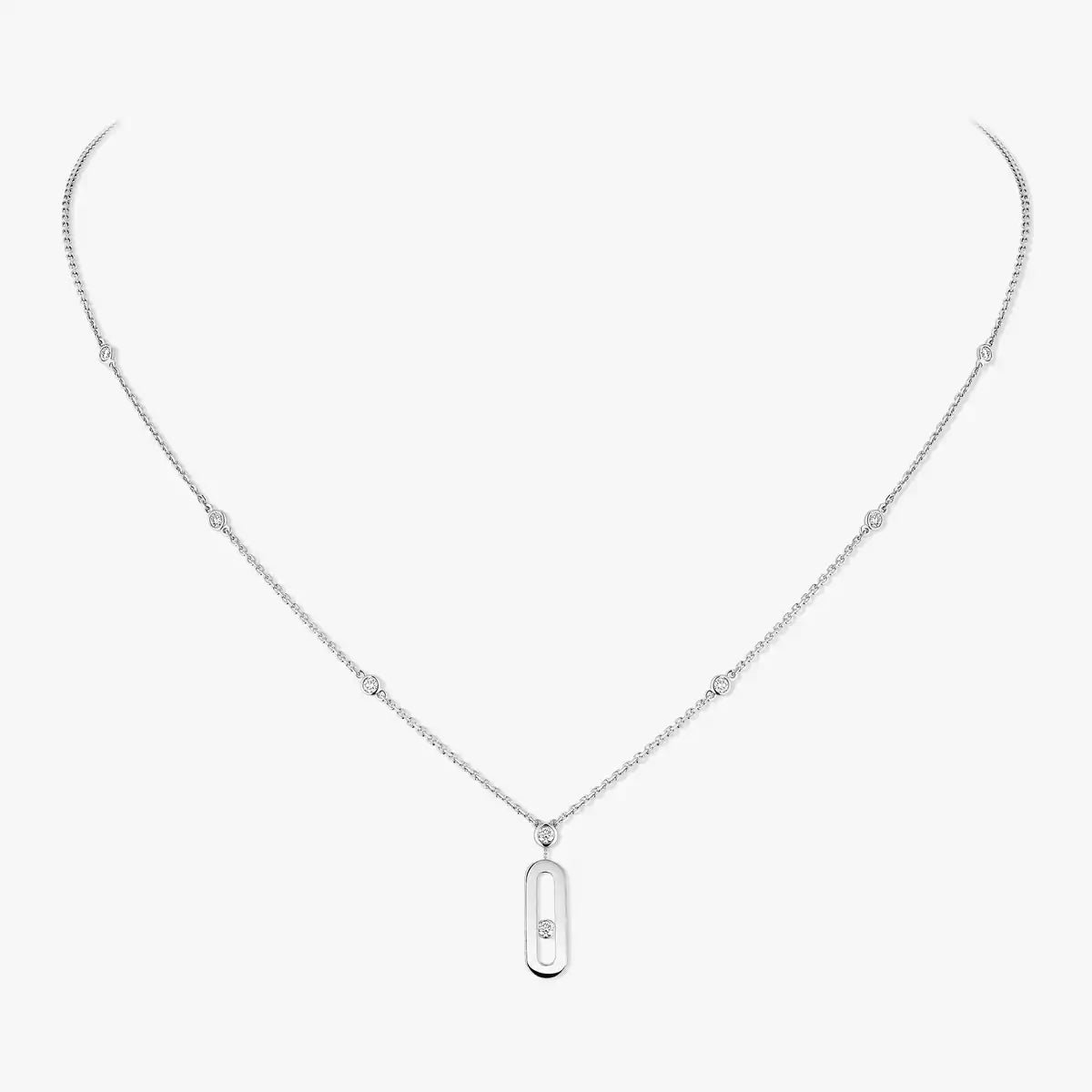 [Plus&Max] Move Uno Gold Diamond Long Necklace