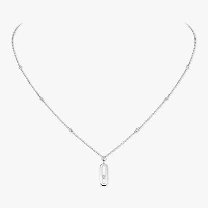 [Plus&Max] Move Uno Gold Diamond Long Necklace