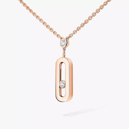 [Plus&Max] Move Uno Gold Diamond Long Necklace