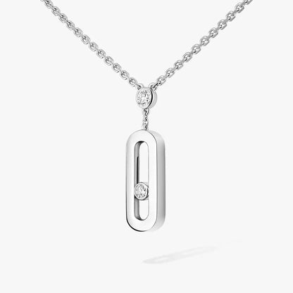 [Plus&Max] Move Uno Gold Diamond Long Necklace