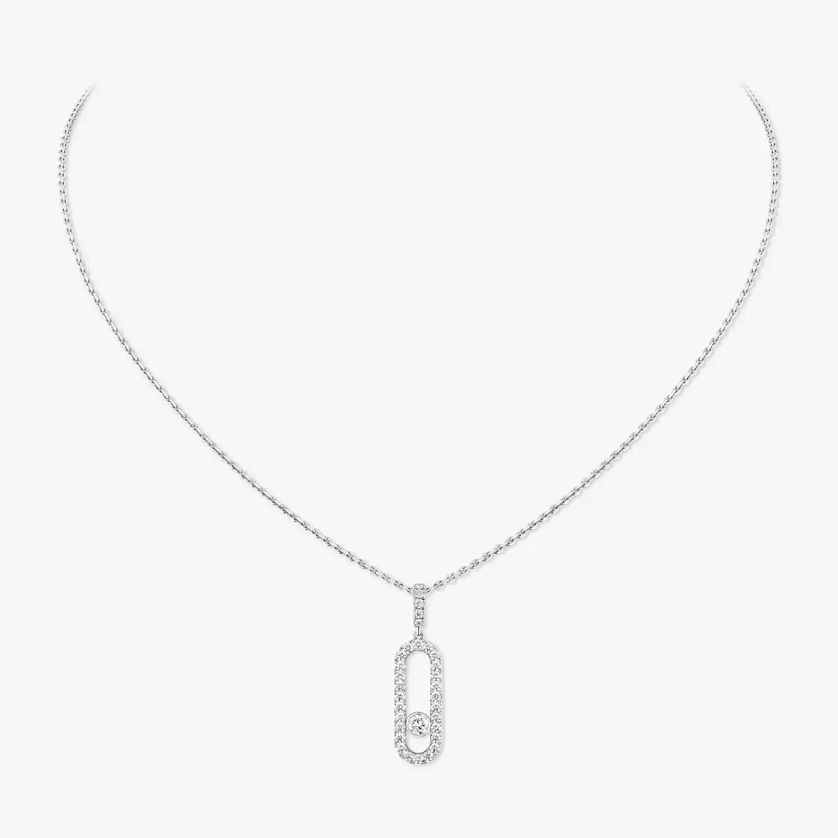 [Plus&Max]Move Uno Diamond Necklace in Rose Gold