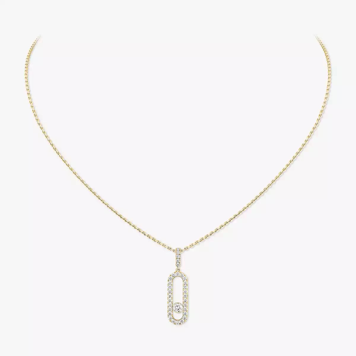 [Plus&Max]Move Uno Diamond Necklace in Rose Gold