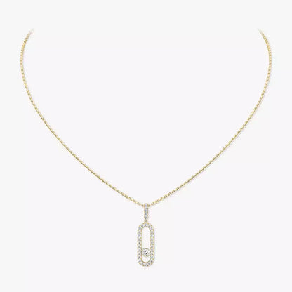 [Plus&Max]Move Uno Diamond Necklace in Rose Gold