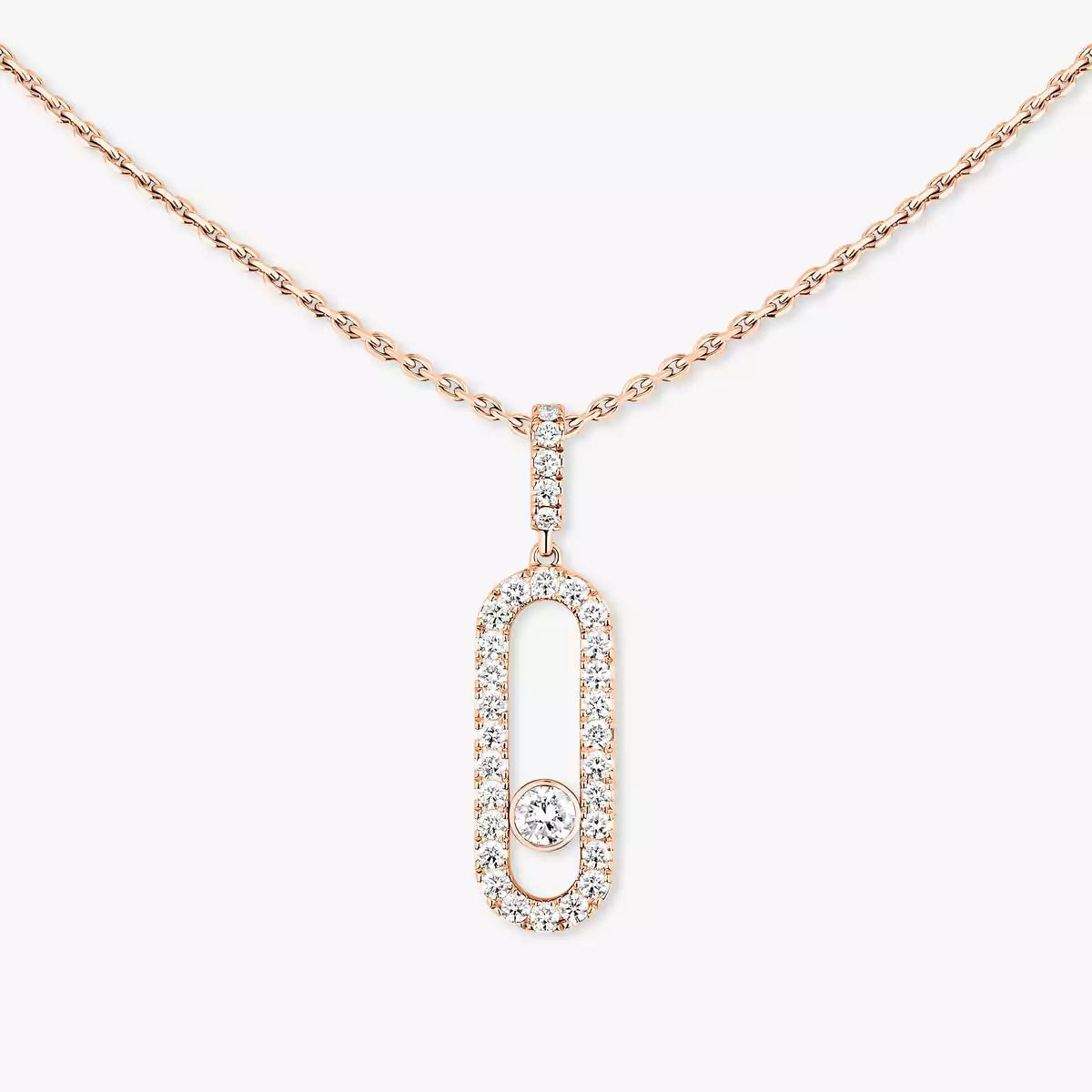 [Plus&Max]Move Uno Diamond Necklace in Rose Gold
