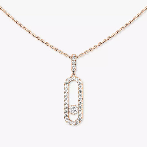 [Plus&Max]Move Uno Diamond Necklace in Rose Gold