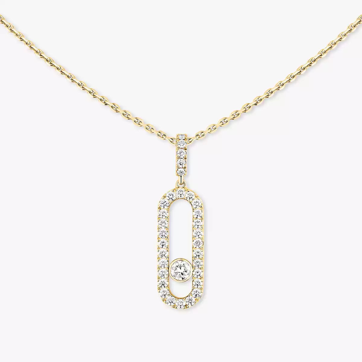 [Plus&Max]Move Uno Diamond Necklace in Rose Gold