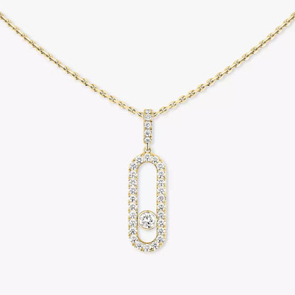 [Plus&Max]Move Uno Diamond Necklace in Rose Gold