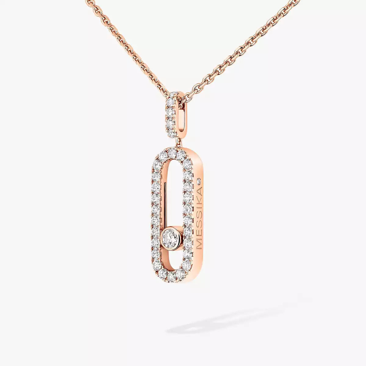 [Plus&Max]Move Uno Diamond Necklace in Rose Gold