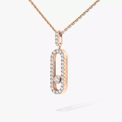 [Plus&Max]Move Uno Diamond Necklace in Rose Gold