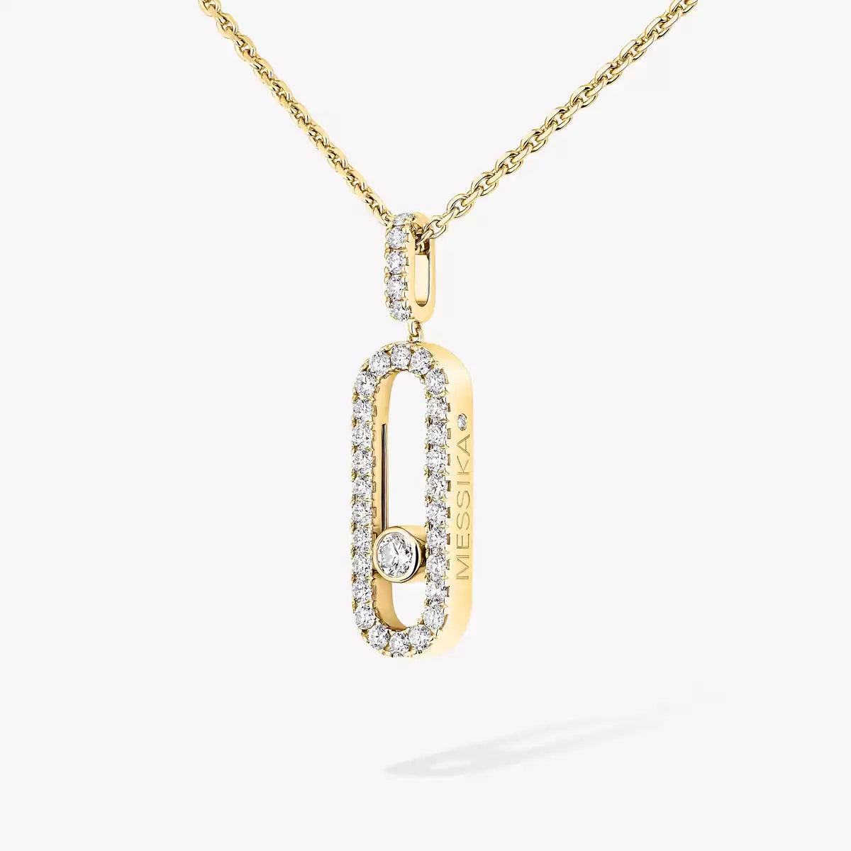 [Plus&Max]Move Uno Diamond Necklace in Rose Gold
