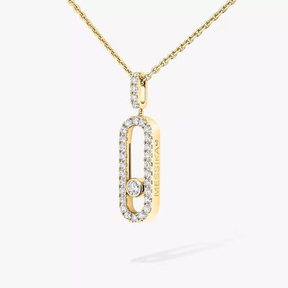 [Plus&Max]Move Uno Diamond Necklace in Rose Gold