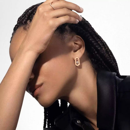 [Plus&Max]So Move Diamond Earrings in Yellow Gold