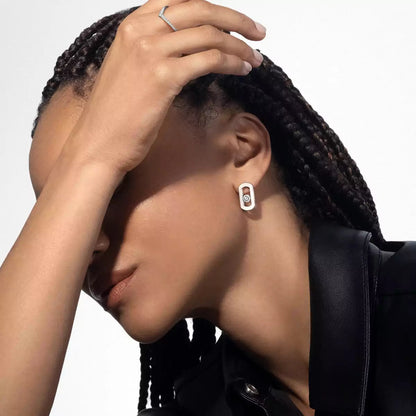 [Plus&Max]So Move Diamond Earrings in Yellow Gold