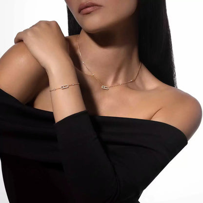 [Plus&Max]Move Uno Diamond Bracelet