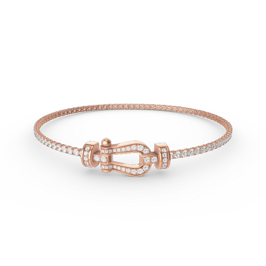[Plus&Max]FORCE  HORSESHOE  DIAMOND TENNIS BRACELET