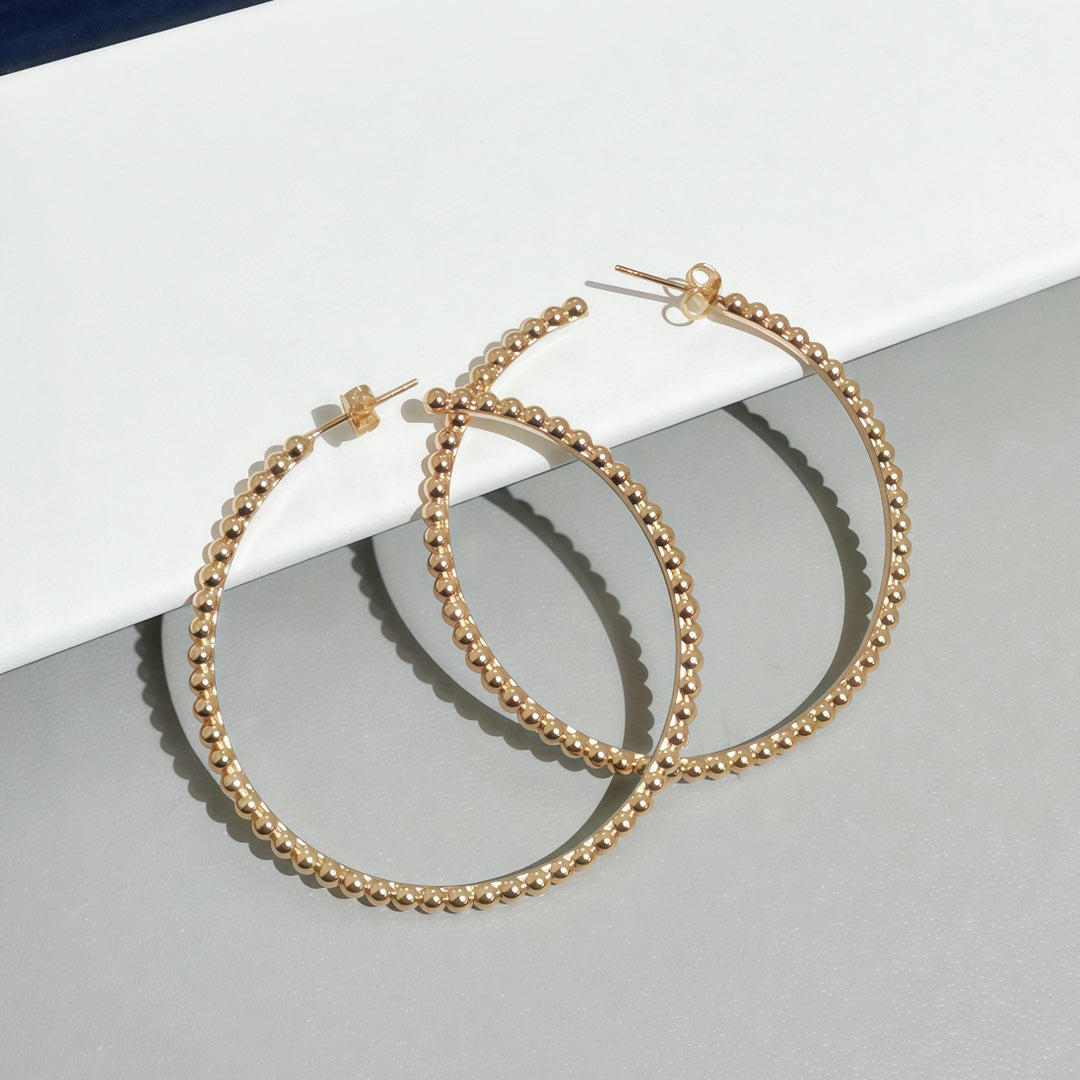 [Plus&Max] SMOOTH BEAD STUD EARRINGS