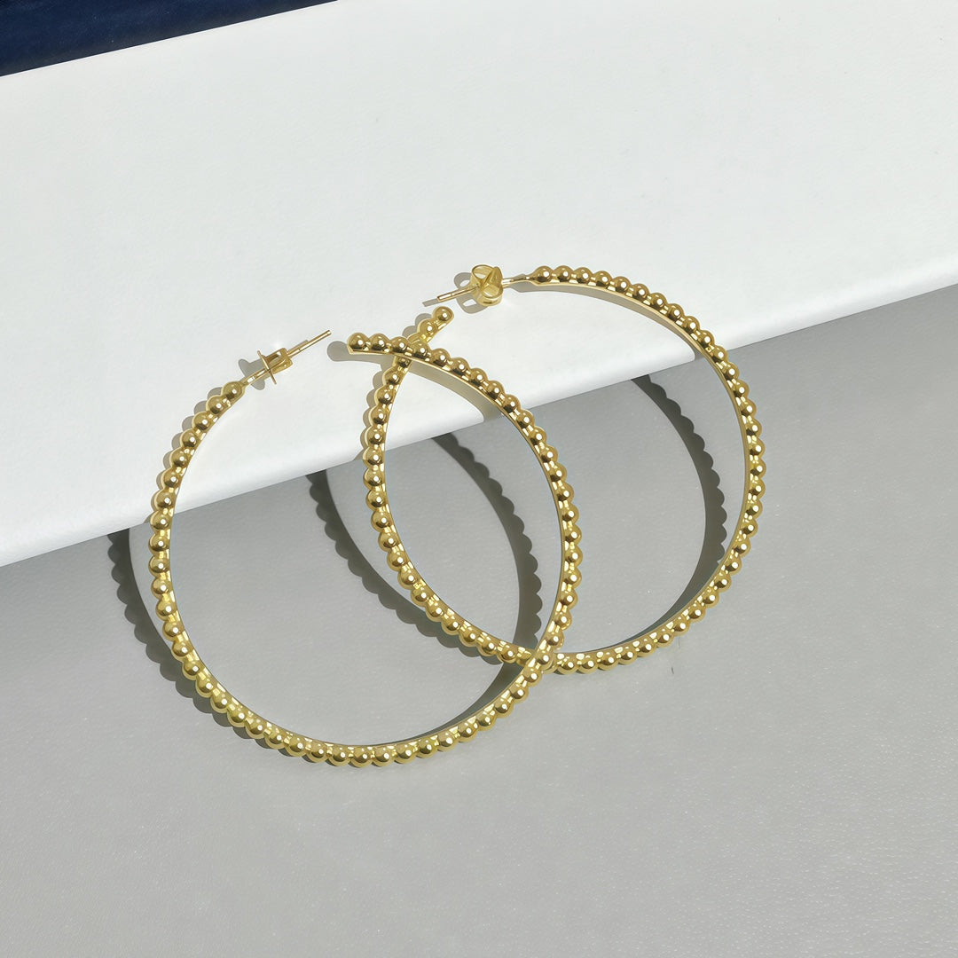 [Plus&Max] SMOOTH BEAD STUD EARRINGS