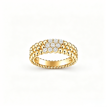 [Plus&Max] THREE-ROW DIAMOND RING