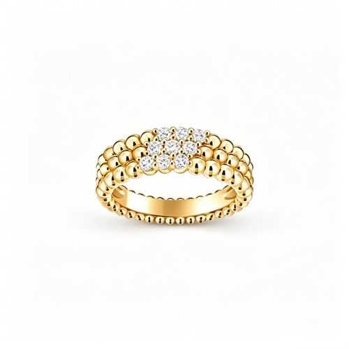 [Plus&Max] THREE-ROW DIAMOND RING