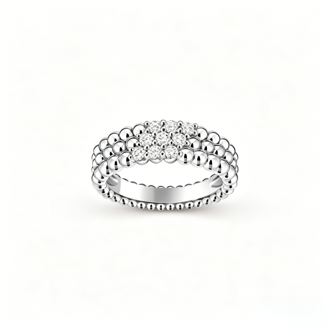 [Plus&Max] THREE-ROW DIAMOND RING