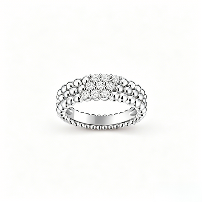 [Plus&Max] THREE-ROW DIAMOND RING