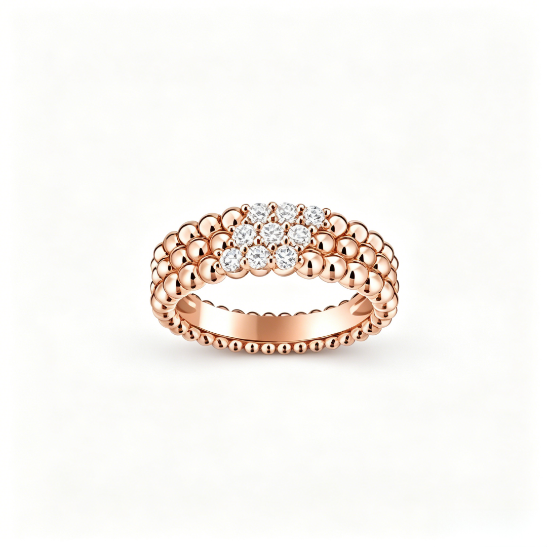 [Plus&Max] THREE-ROW DIAMOND RING